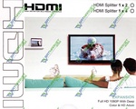 HDMI Splitter 1x2 Full 2port HDMI V1.4 +   5V (4-0003)
