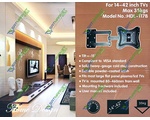 Крепление ТВ Home Desing HDL-117B 14-42 80-460mm VESA 50x50, 75x75, 100x100, 200x100, 200x200