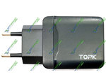 Зарядное TOPK Quick Charge 3.0 2xUSB черный